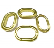 DIN 42X22 OVAL TIR EYELET AND WASHER MADE OF BRASS COLOR BRASS 250 PCS SET
